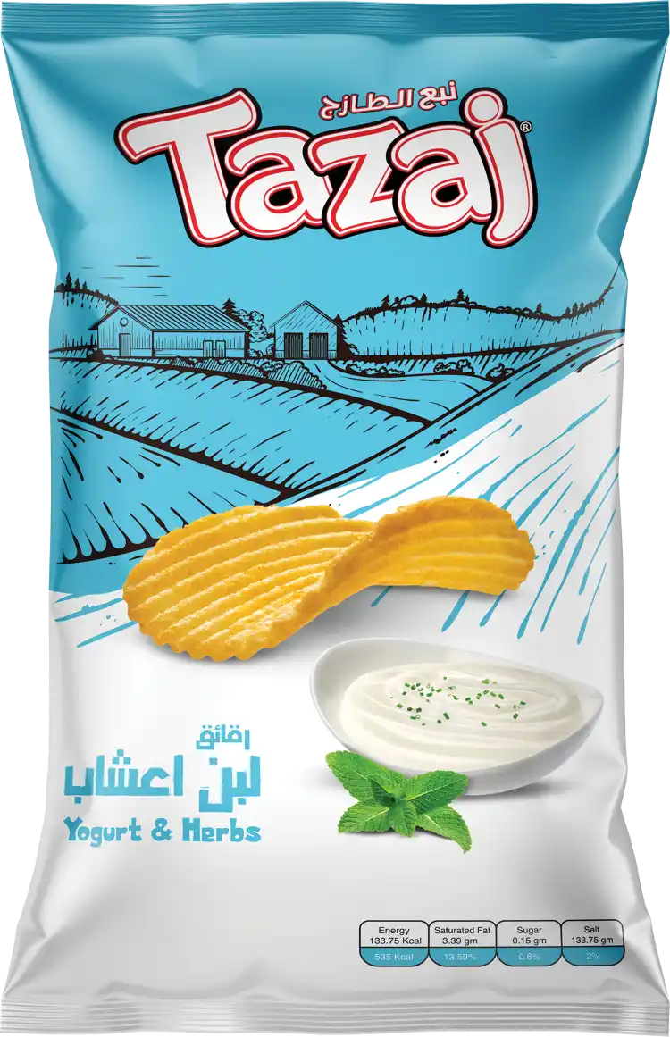 جبس بنكهة شرائح اللبن والأعشاب